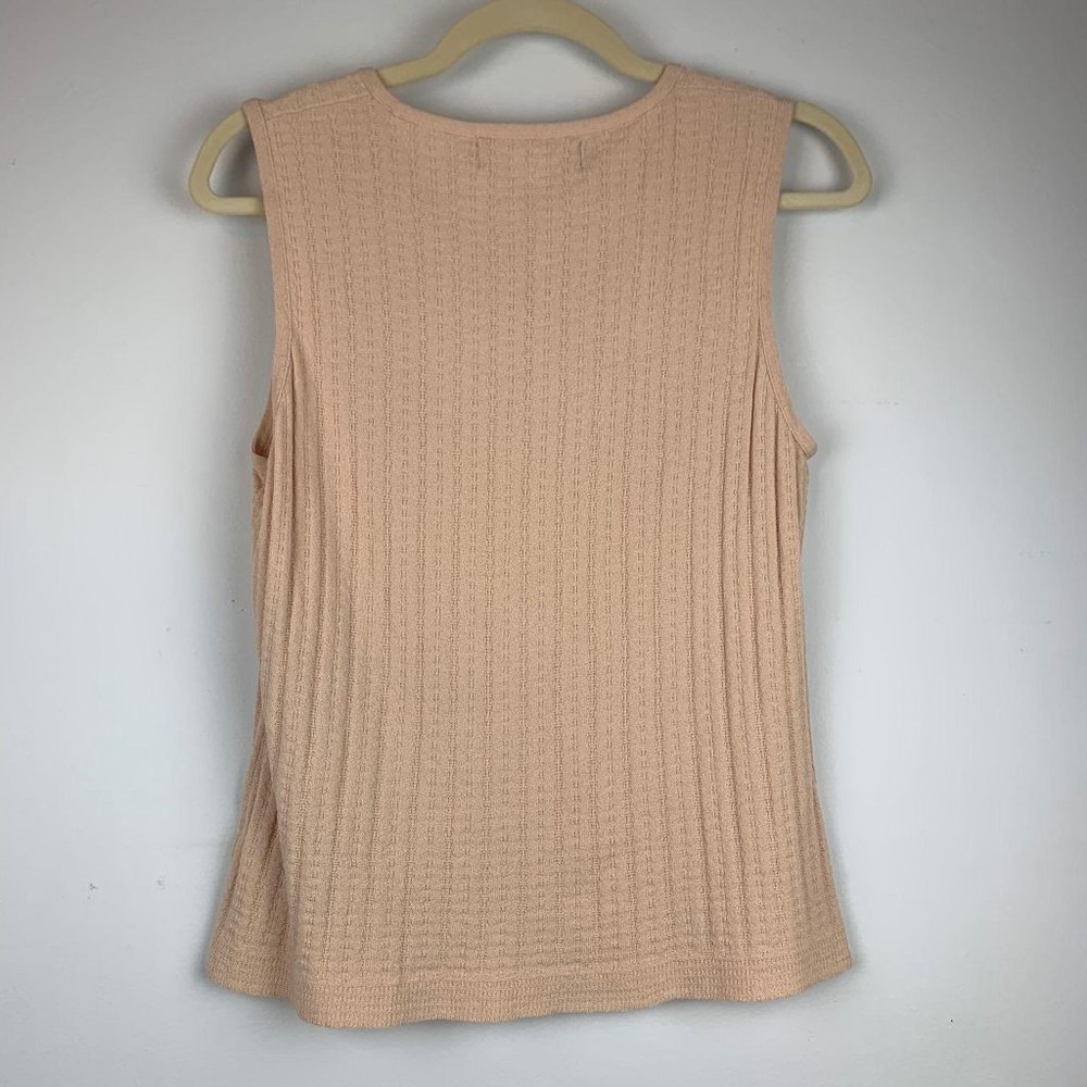 JONES NEW YORK Peach Textured Sleeveless Top Sz M‎ - Picture 3 of 7